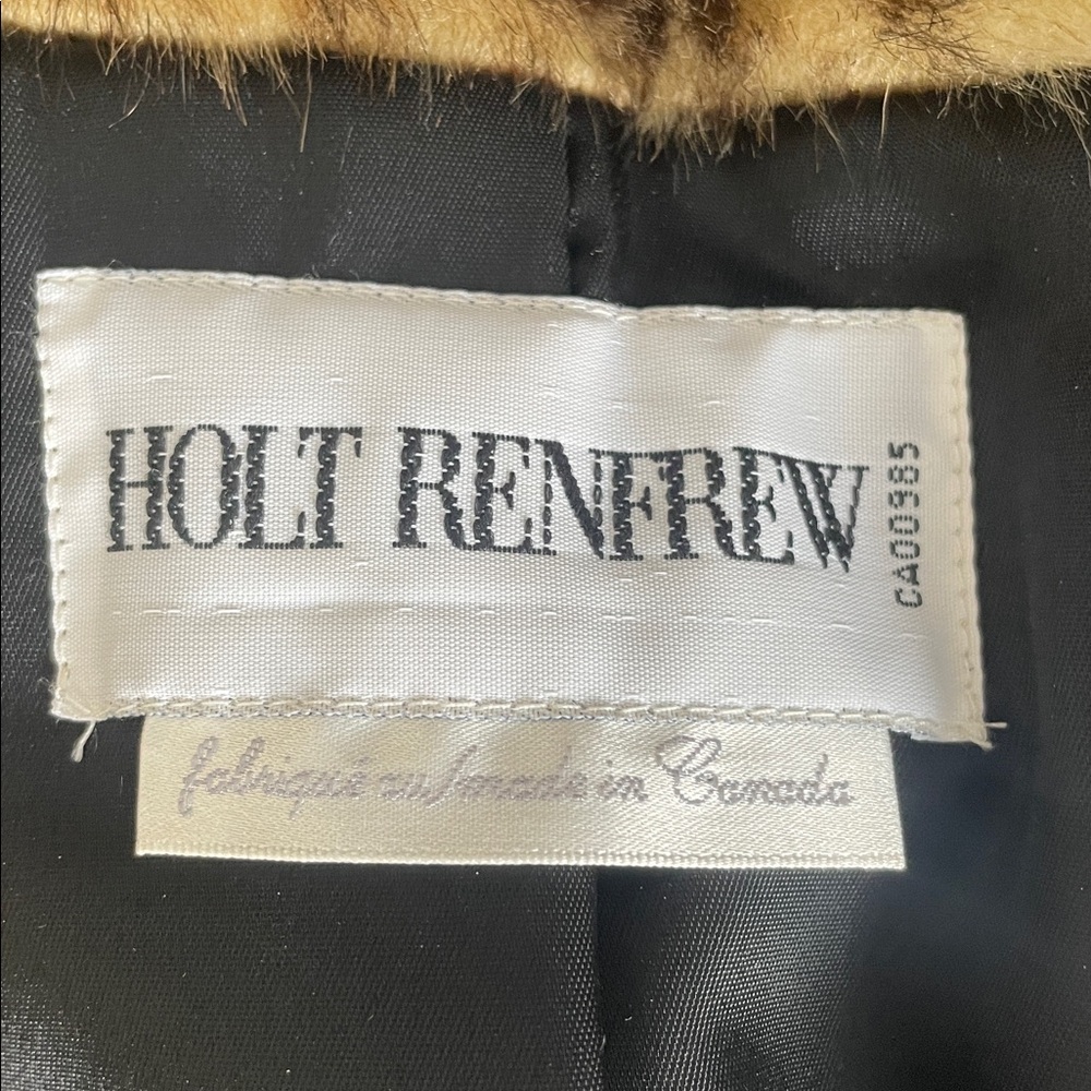 Holt Renfrew Faux Fur Swing Coat - Picture 5 of 7